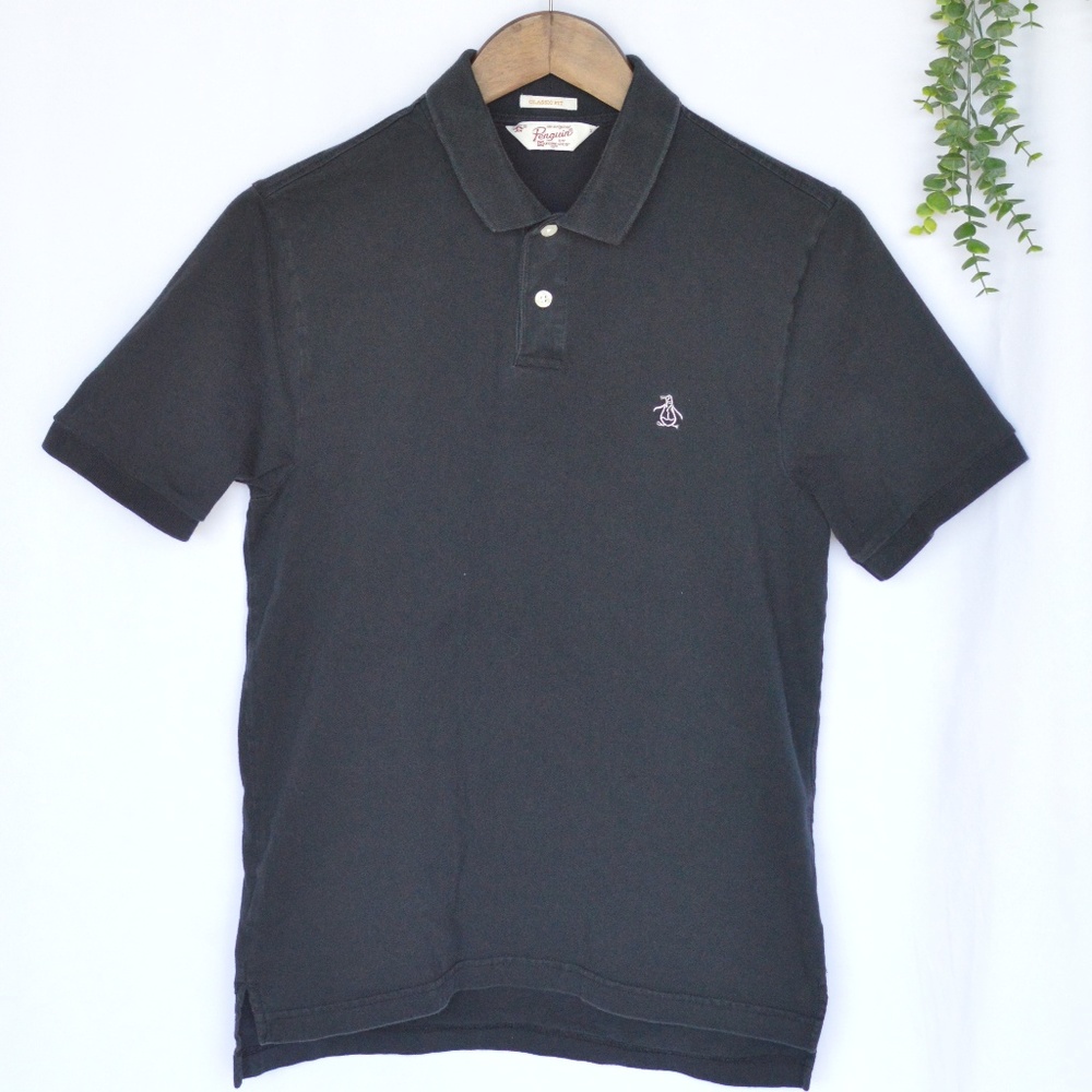 Original Penguin Black Classic Fit Polo for Men